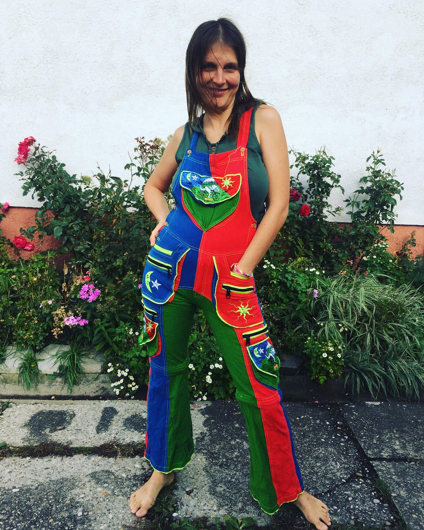 Bicycle Day LSD Dungarees - sexy Albert Hofmann vintage clothing - handmade and any size available