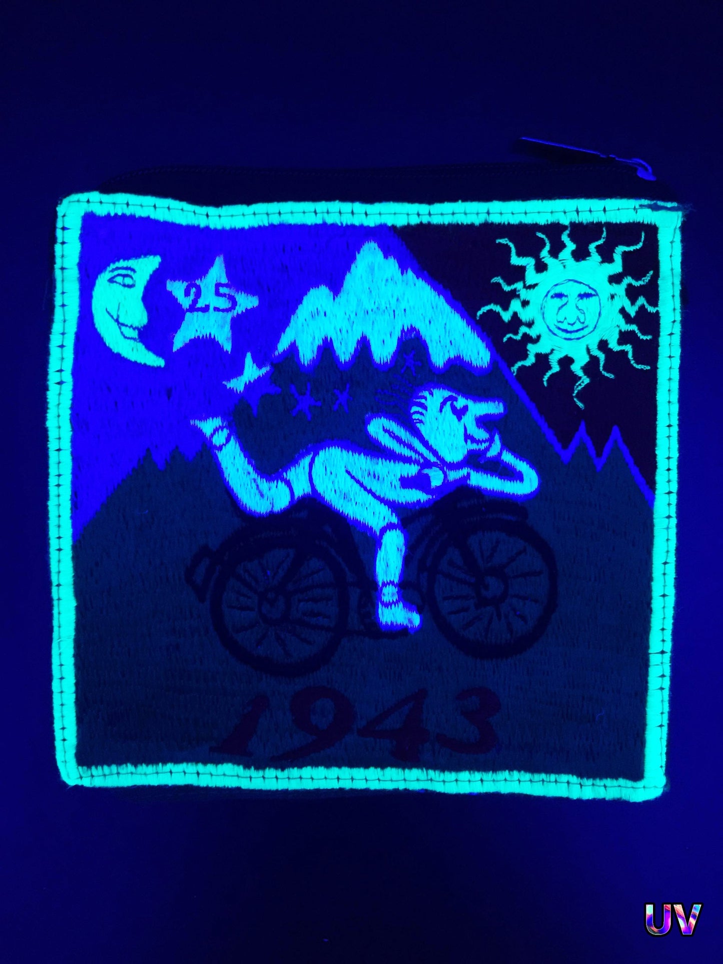 Bicycle Day Bag Albert Hofmann 1943 LSD Patch Psychedelic Hippie Timothy Leary with zip lock storagebag Bicycleday