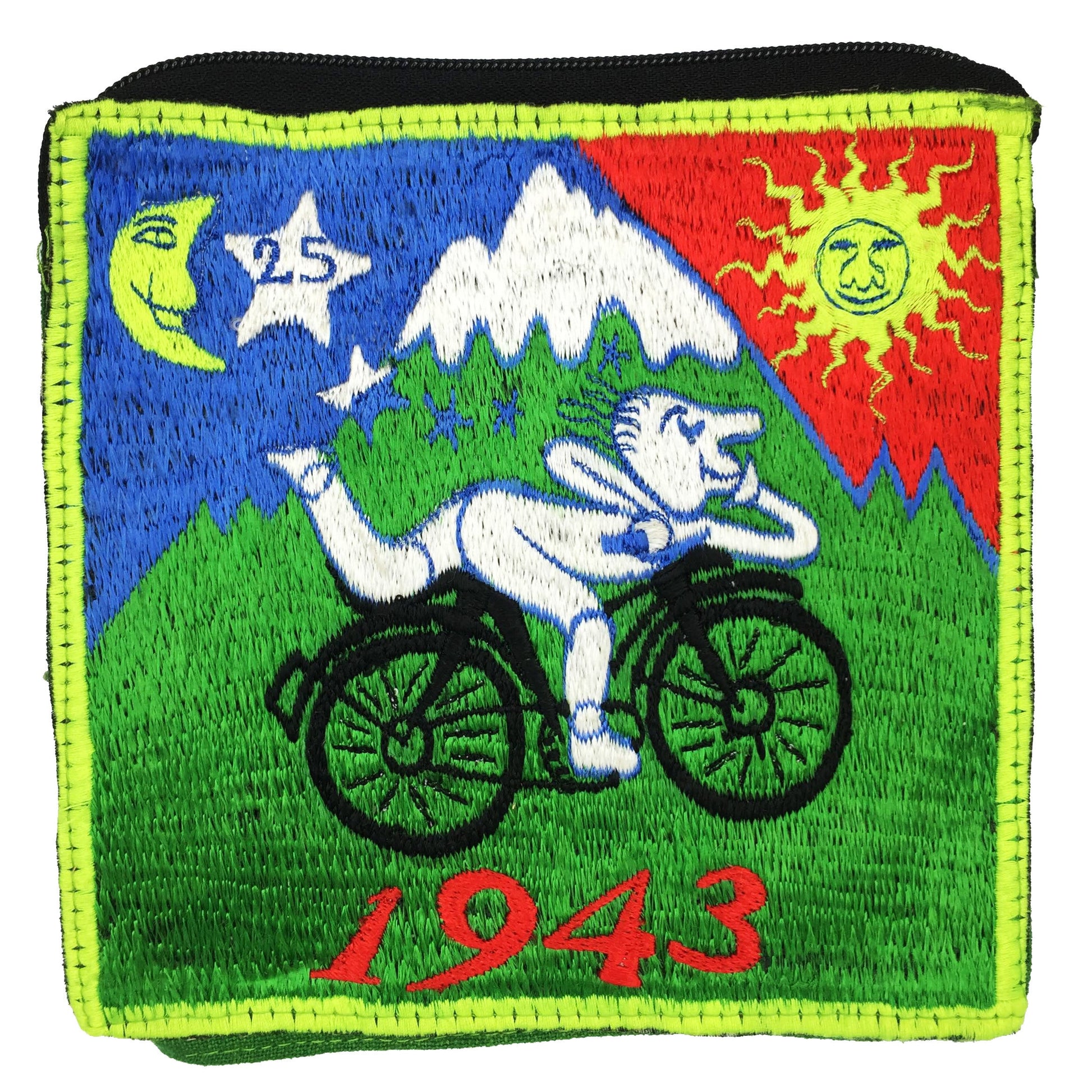 Bicycle Day Bag Albert Hofmann 1943 LSD Patch Psychedelic Hippie Timothy Leary with zip lock storagebag Bicycleday