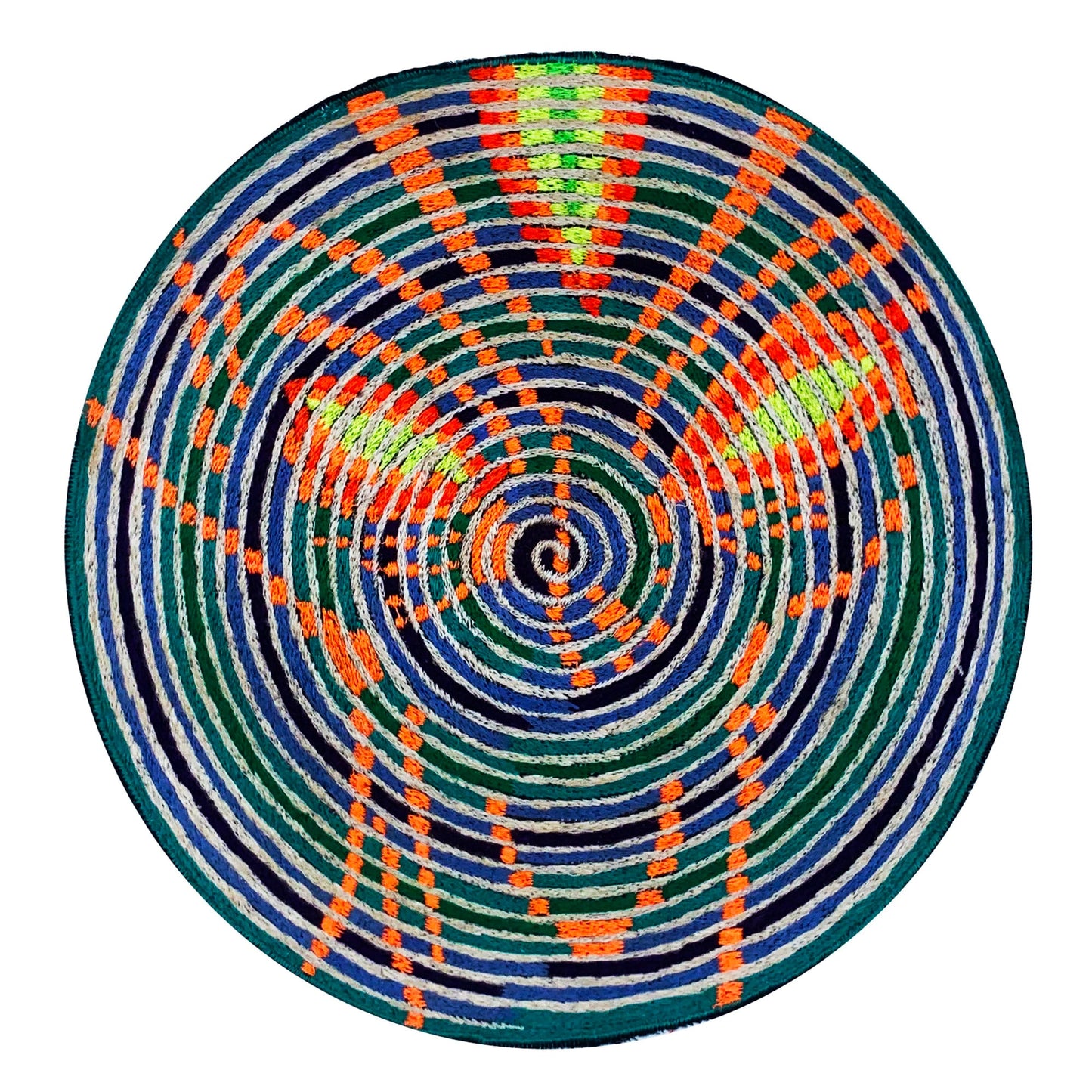 Alien crop circle embroidery art mandala ufo seti mystery blacklight glowing UV cropcircle patch goa trance psychedelic Galactic Command