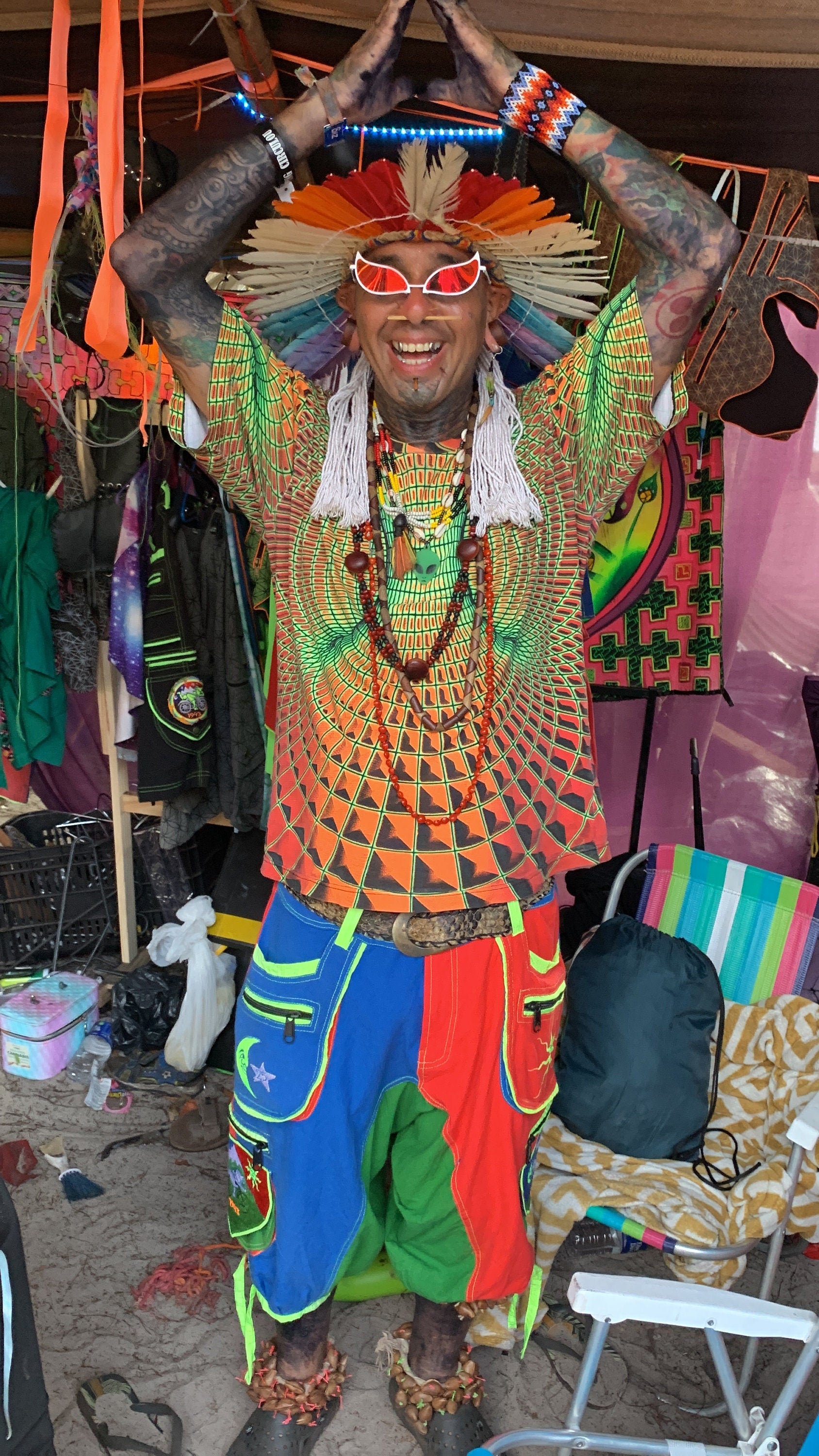 Bicycle Day LSD Pants - 9 pockets with 4 zip locks - cult Albert Hofmann psychedelic vintage - any size available handmade after order