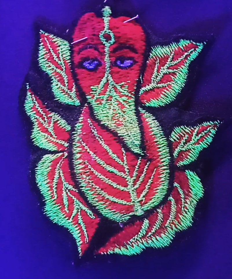 yellow ganesha patch small size