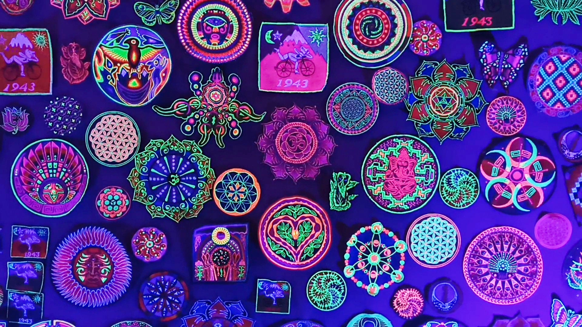 Purple Aum Mandala Patch
