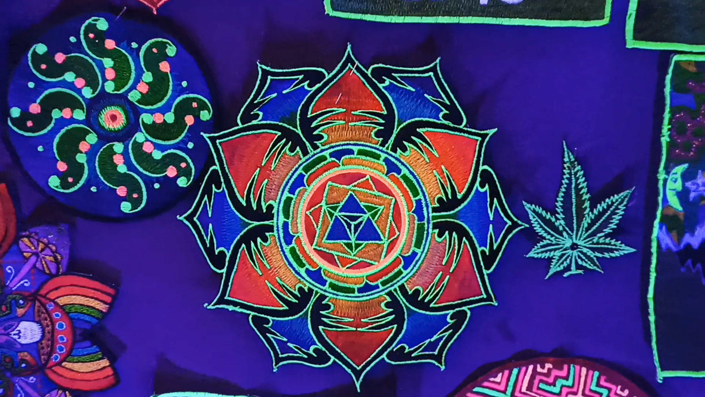 Merkaba Mandala Patch Drunvalo Melchizedek flower of life Mer-Ka-Ba sacred healing yantra holy geometry