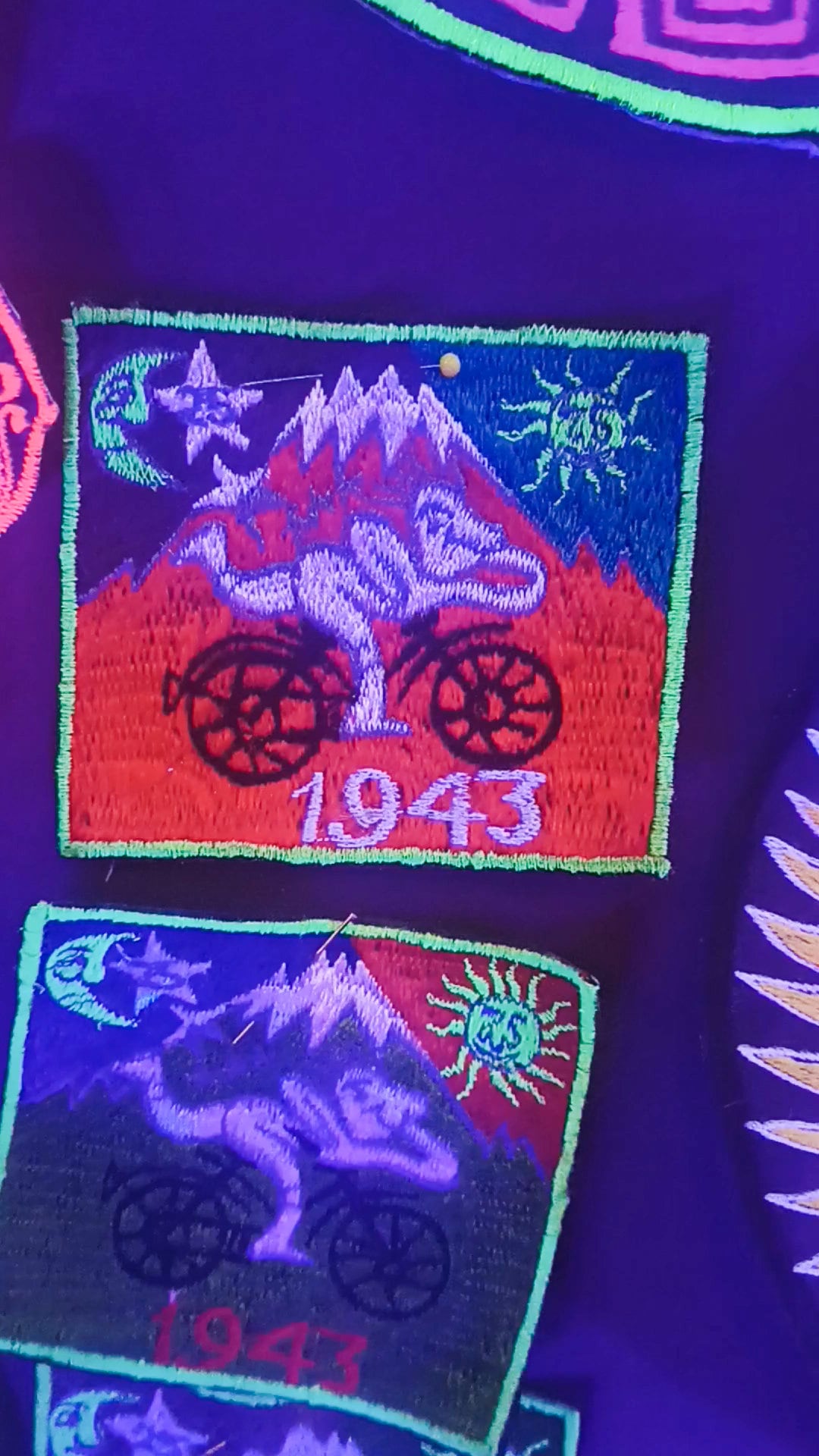 small Pink Bicycle Day Albert Hofmann 1943 LSD patch Psychedelic Trip Hippie Drug Timothy Leary Psychotherapy Divine Healing Medicine
