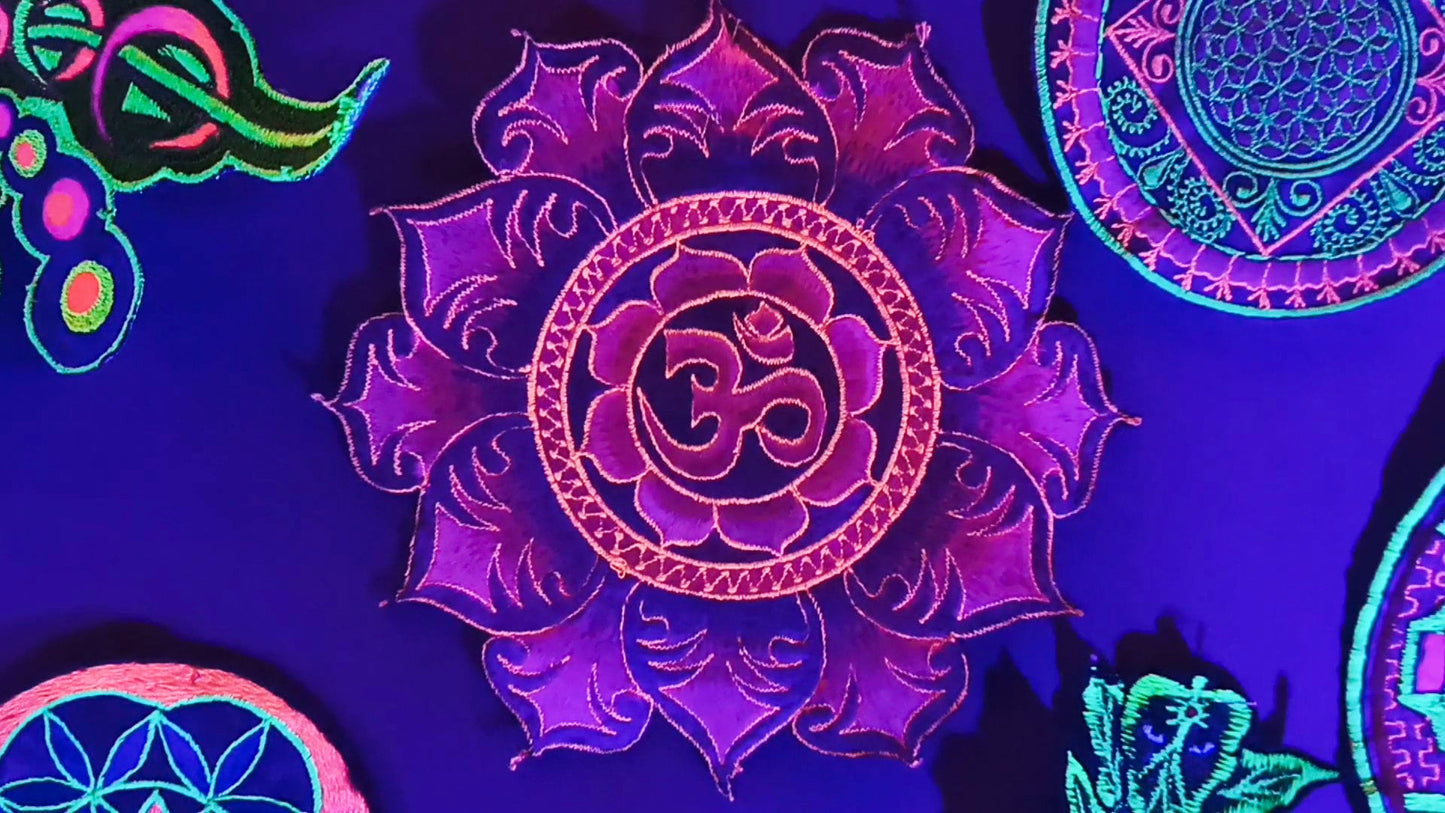 Purple Aum Mandala Patch