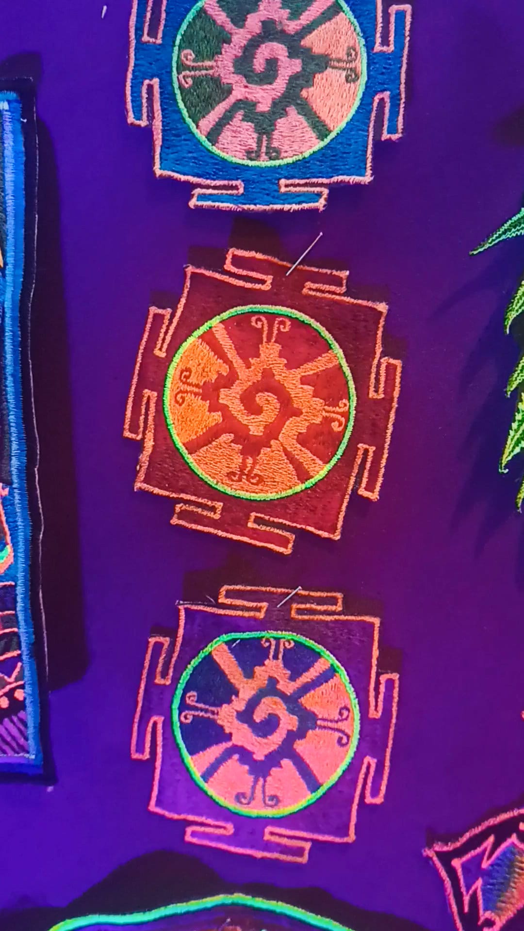 Red Hunab Ku Small Patch Center of the Galaxy Sacred Geometry Maya