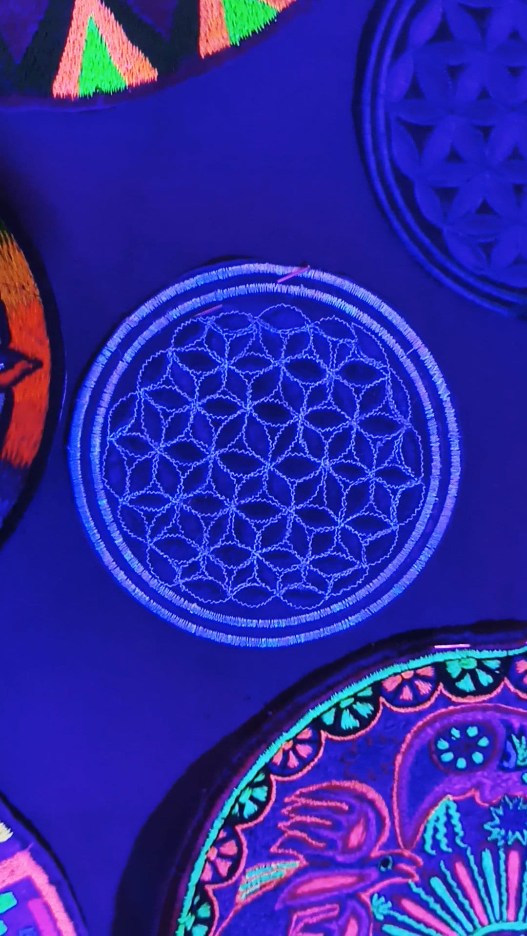 Flower of Life patch small size embroidery for sew on or as sacred geometry decoration holy pattern healing structure Drunvalo Melchizedek