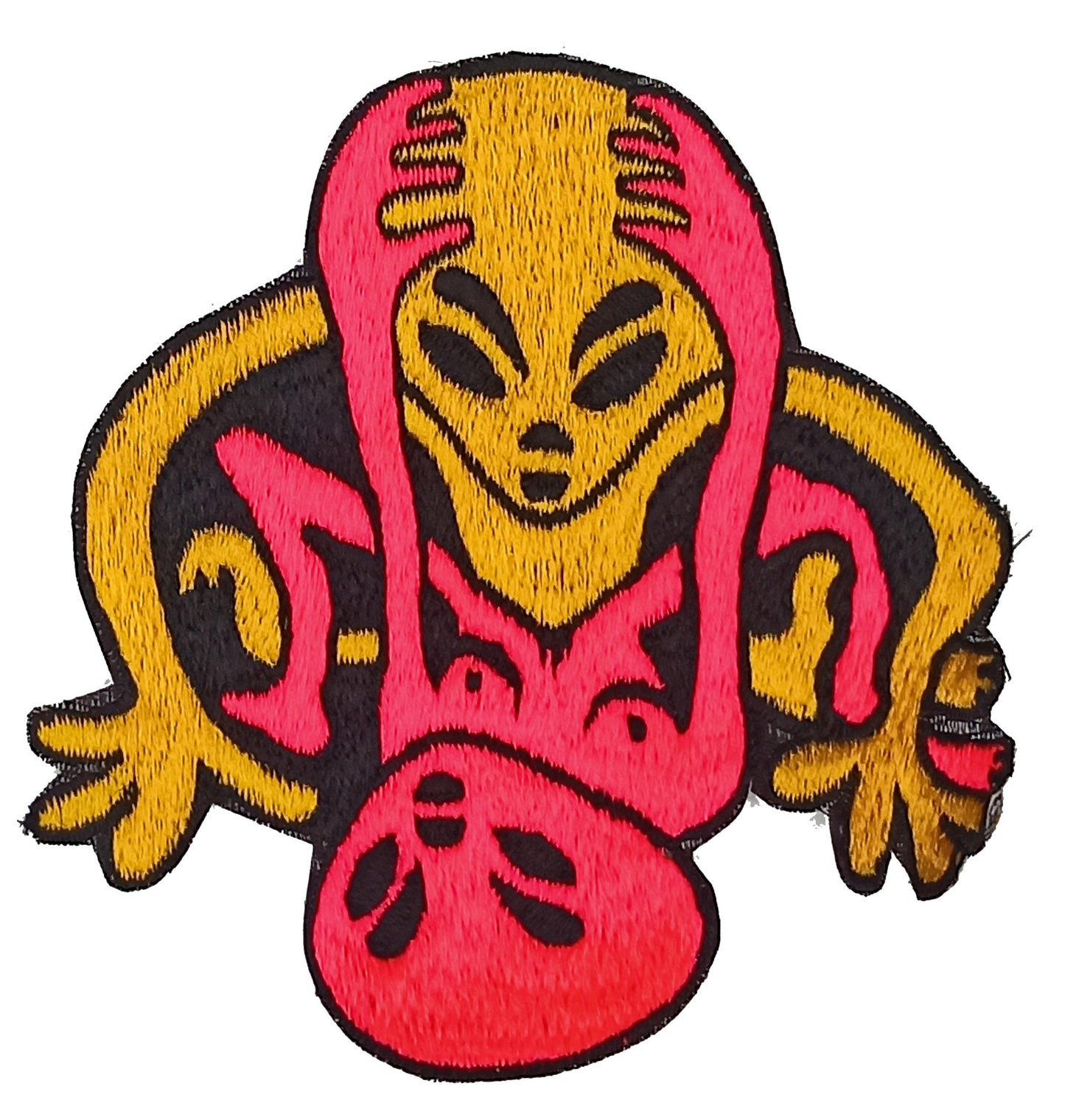 Alien Sex Patch blacklight glowing embroidery - 3.5 inches - UV shining psychedelic Psytrance Extraterrestrial Love is Fun Goa Trance Party