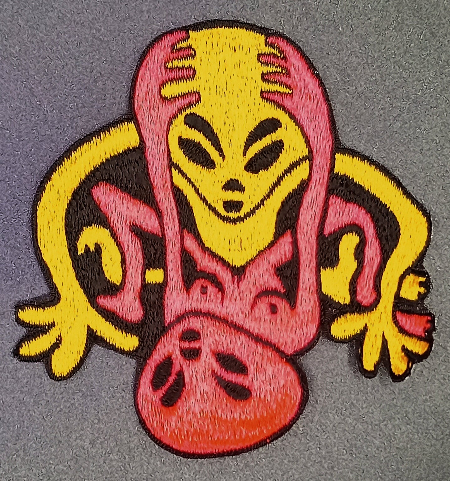 Alien Sex Patch blacklight glowing embroidery - 3.5 inches - UV shining psychedelic Psytrance Extraterrestrial Love is Fun Goa Trance Party