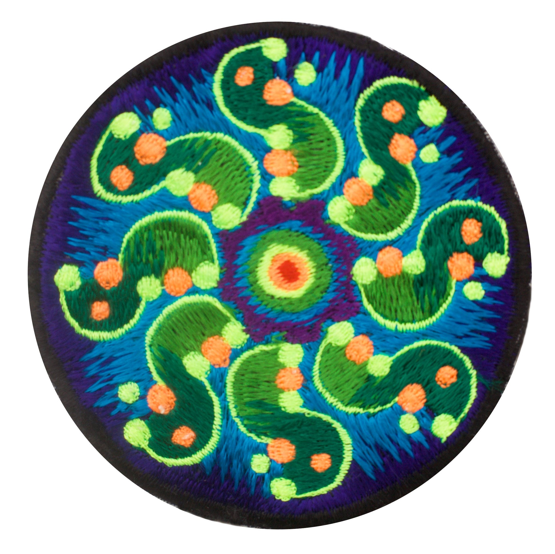 Tidcombe Crop Circle Fisher Hat UV blacklight glowing with embroidery patch sacred geometry alien art extraterrestrial beauty psychedelic