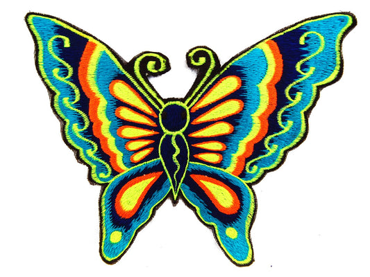 blue butterfly patch medium size