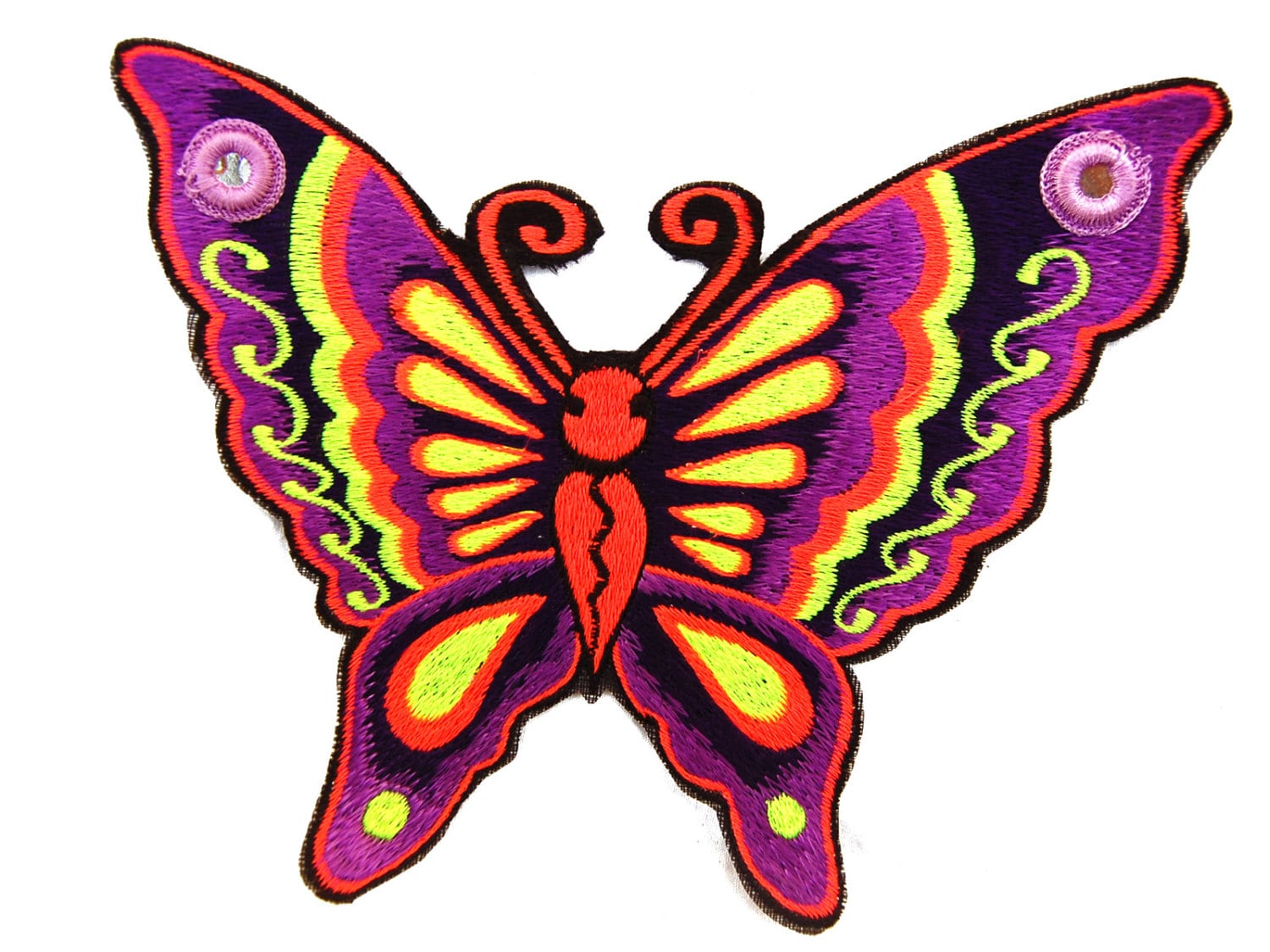 purple butterfly patch with mirror medium size