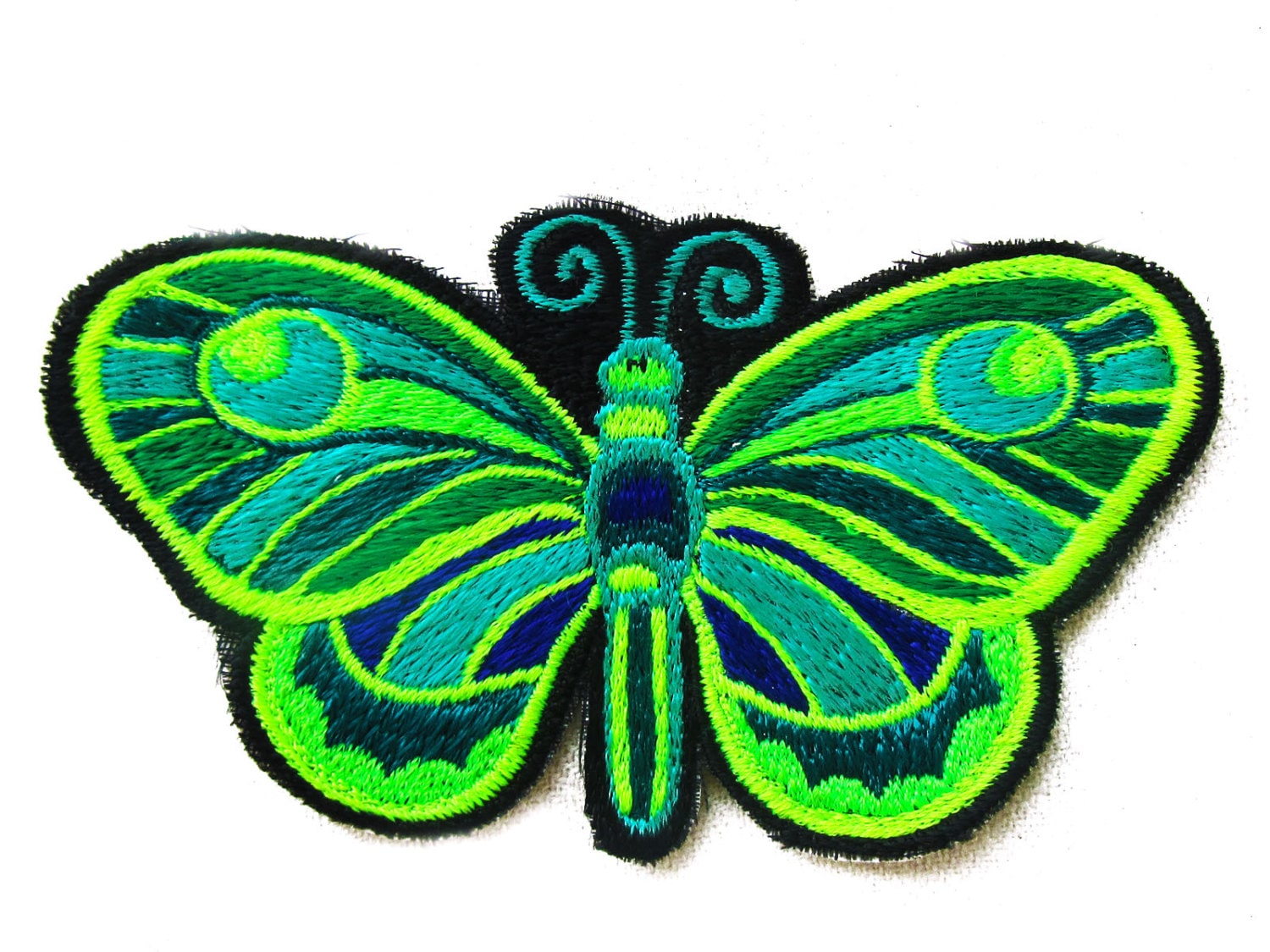 green butterfly patch