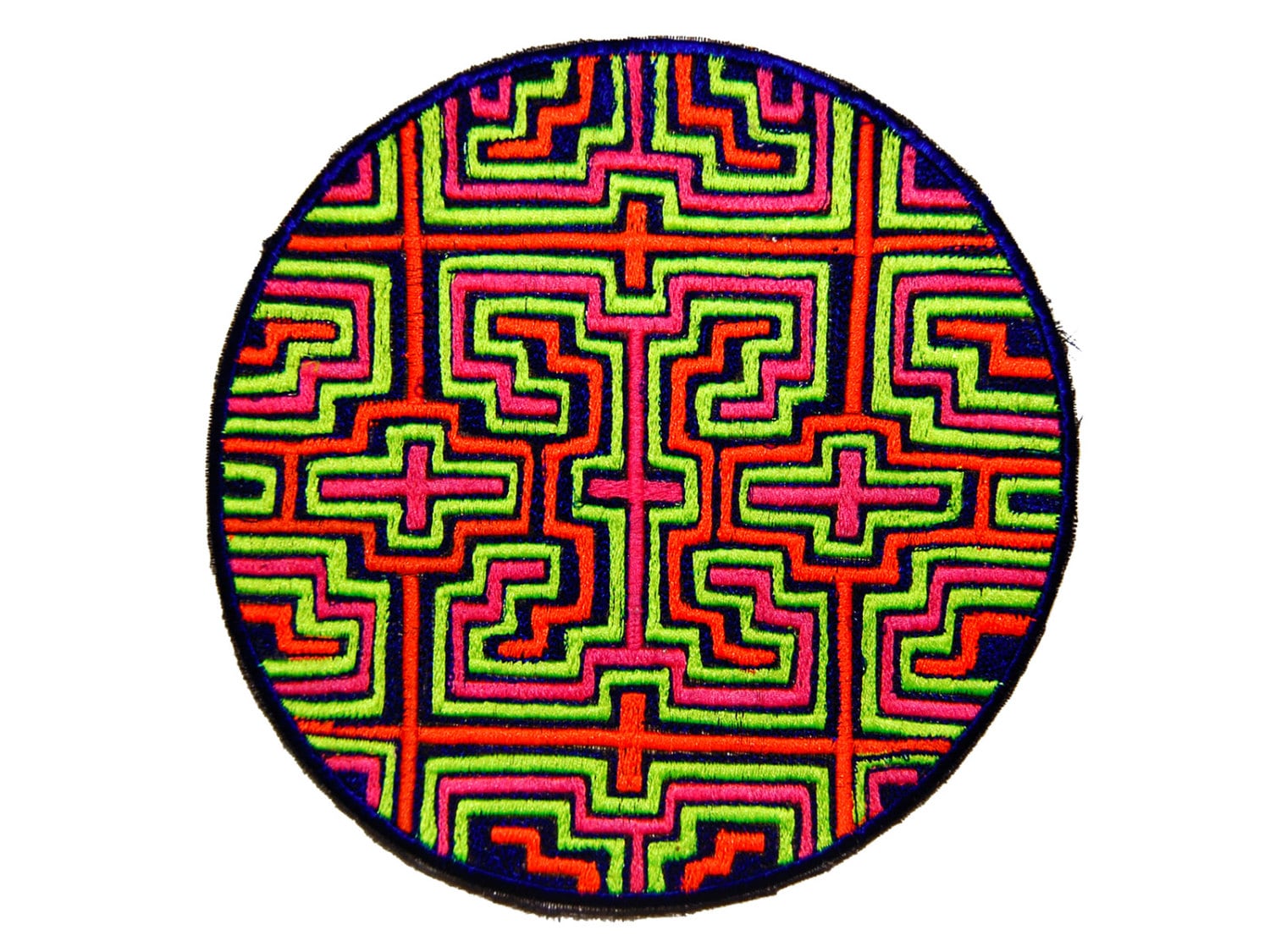 Blue Ayahuasca Shipibo Conibo Patch Visionary DMT Artwork