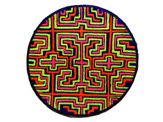 Blue Ayahuasca Shipibo Conibo Patch Visionary DMT Artwork