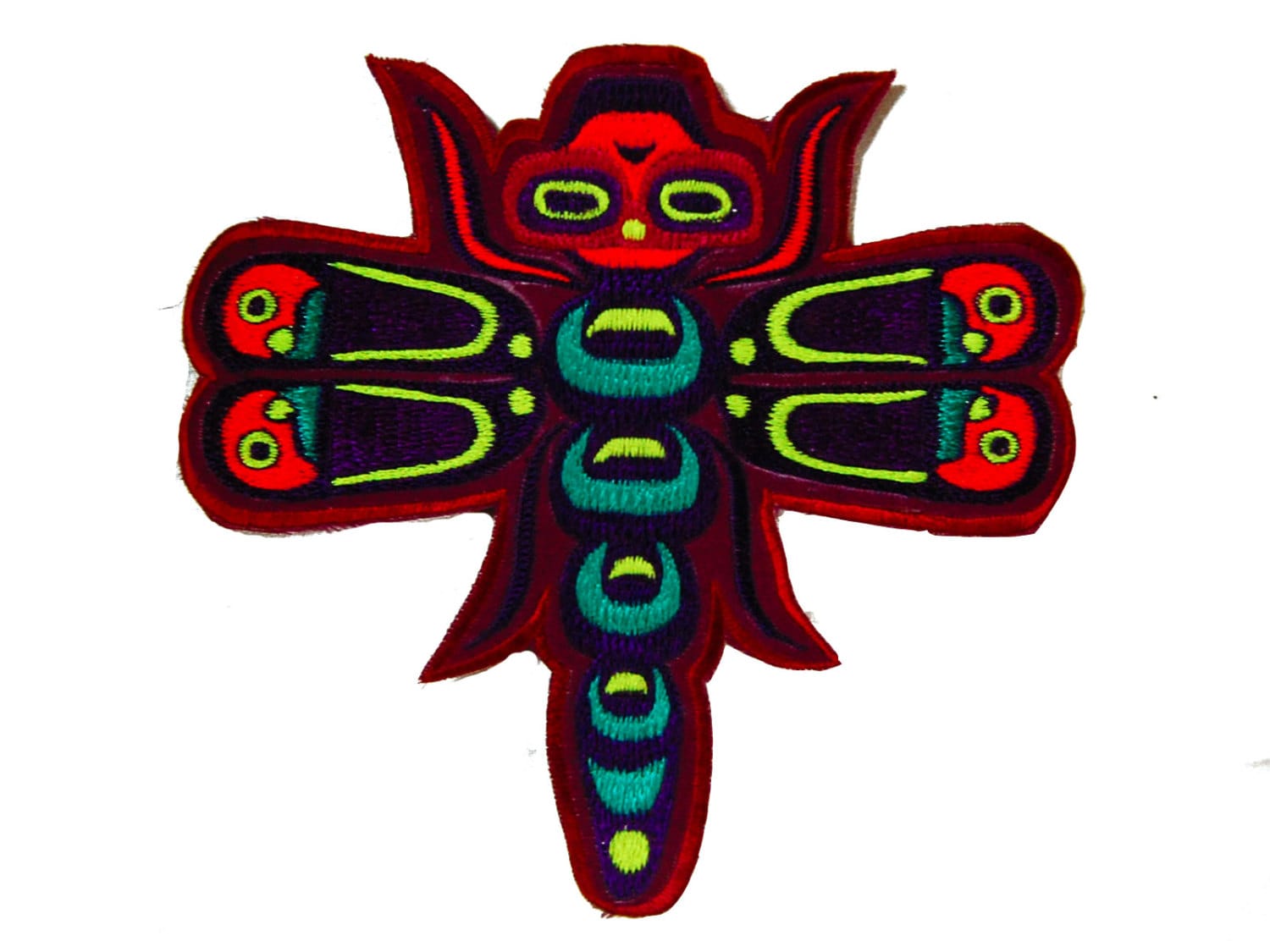 dragonfly patch medium size blacklight active psy