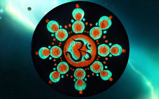 AUM Bubbles Patch blacklight activ mandala