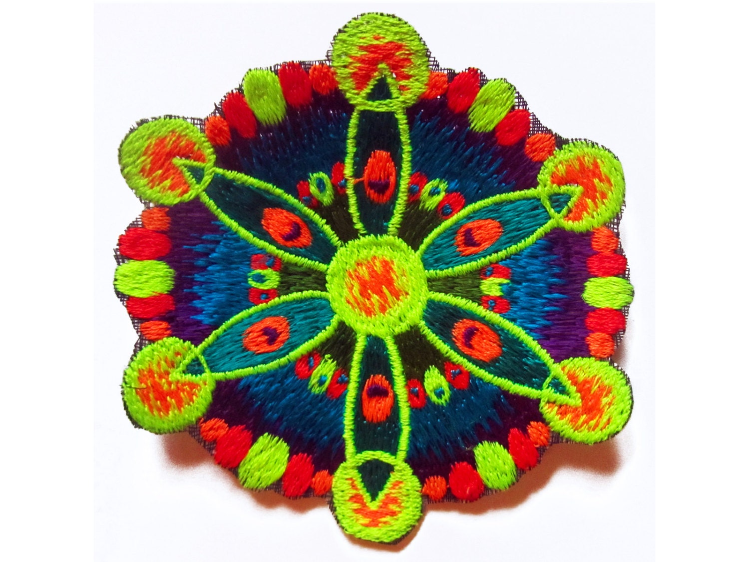 windmill crop circle small patch blacklight active flower of life red
