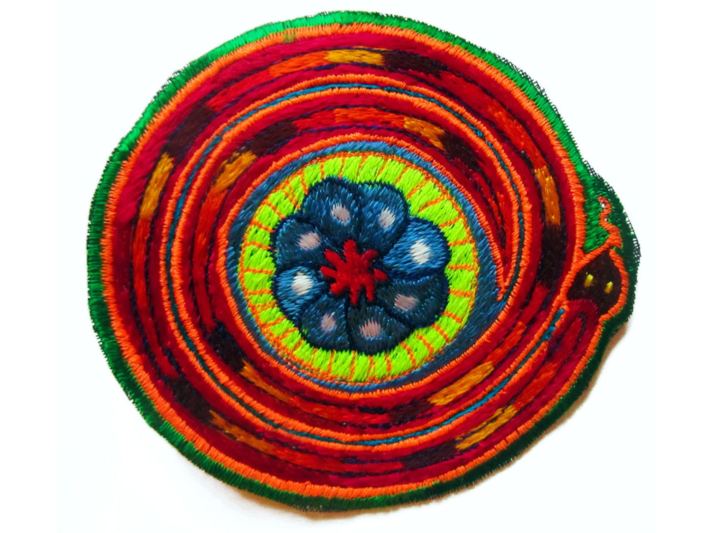 Peyote Snake Mandala Huichol small Patch 9cm