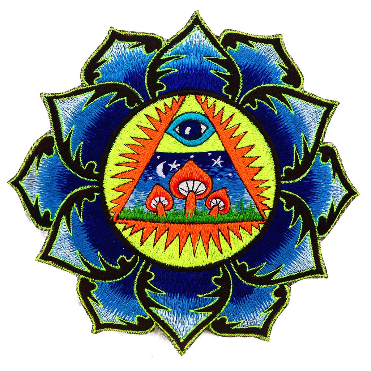 Illuminati Mushrooms T-Shirt allseeing psilo eye psychedelic no print goa t-shirt