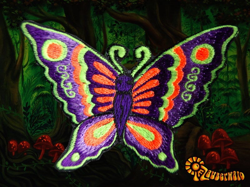 purple butterfly patch small size beautiful