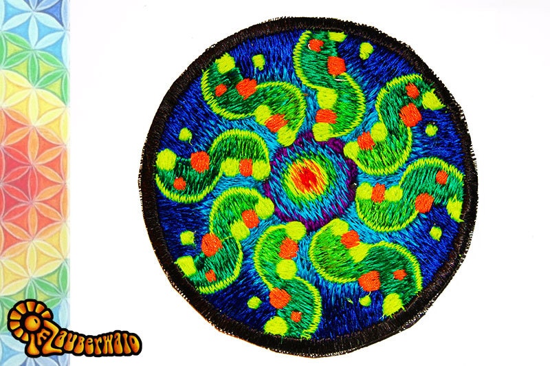 tidcombe crop circle medium patch - alien art - blacklight - fractal flower - mystery - holy geometry