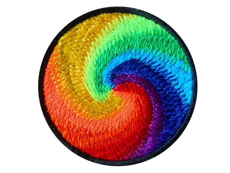 rainbow spiral Small Patch all the colours of the rainbow