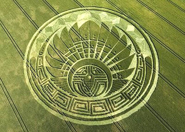 Quetzalcoatl 2012 T-Shirt - sacred healing geometry crop circle handmade embroidery no print