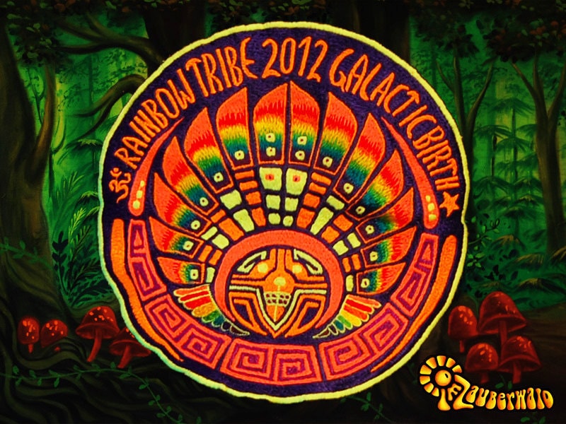 Quetzalcoatl 2012 T-Shirt - sacred healing geometry crop circle handmade embroidery no print