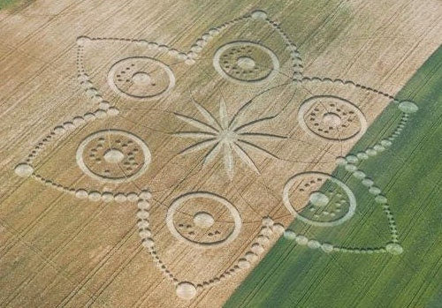 Flower of Life caleidoscope crop circle mandala holy fractal geometry patch sacred art divine healing
