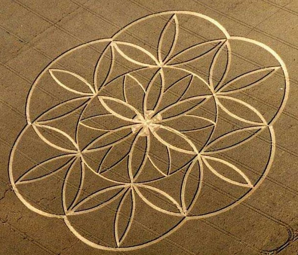 Seed of Life caleidoscope double crop circle mandala holy geometry patch sacred art divine healing fractal flower of life