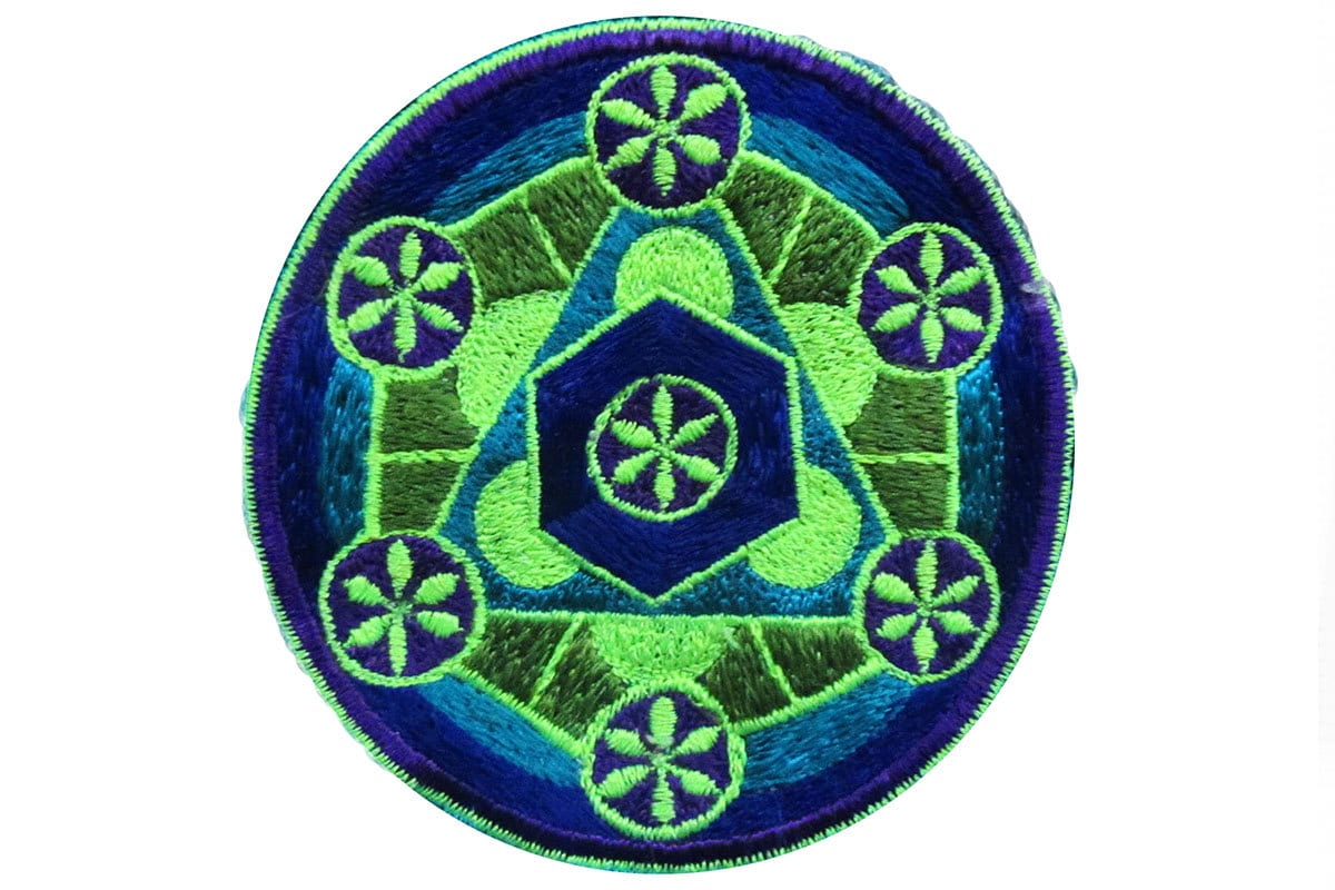 sacred geometry - patch - element aether flower of life blacklight active