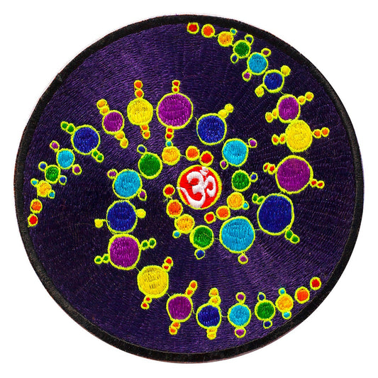 fractal aum crop circle patch caleidoscope blacklight active with variation