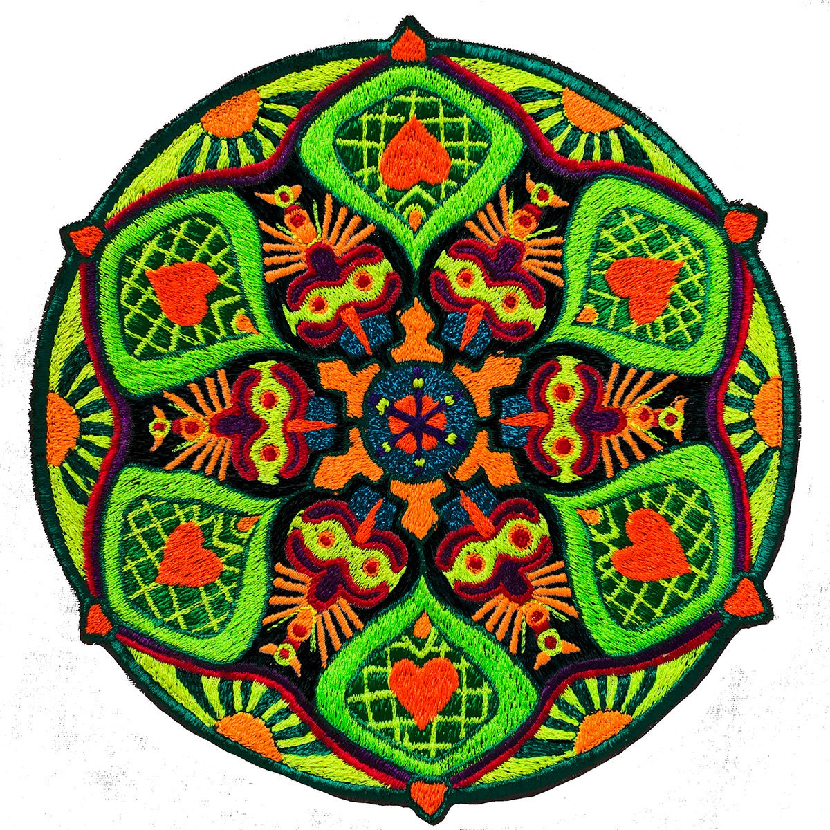 Sunrise Heart Mandala Patch