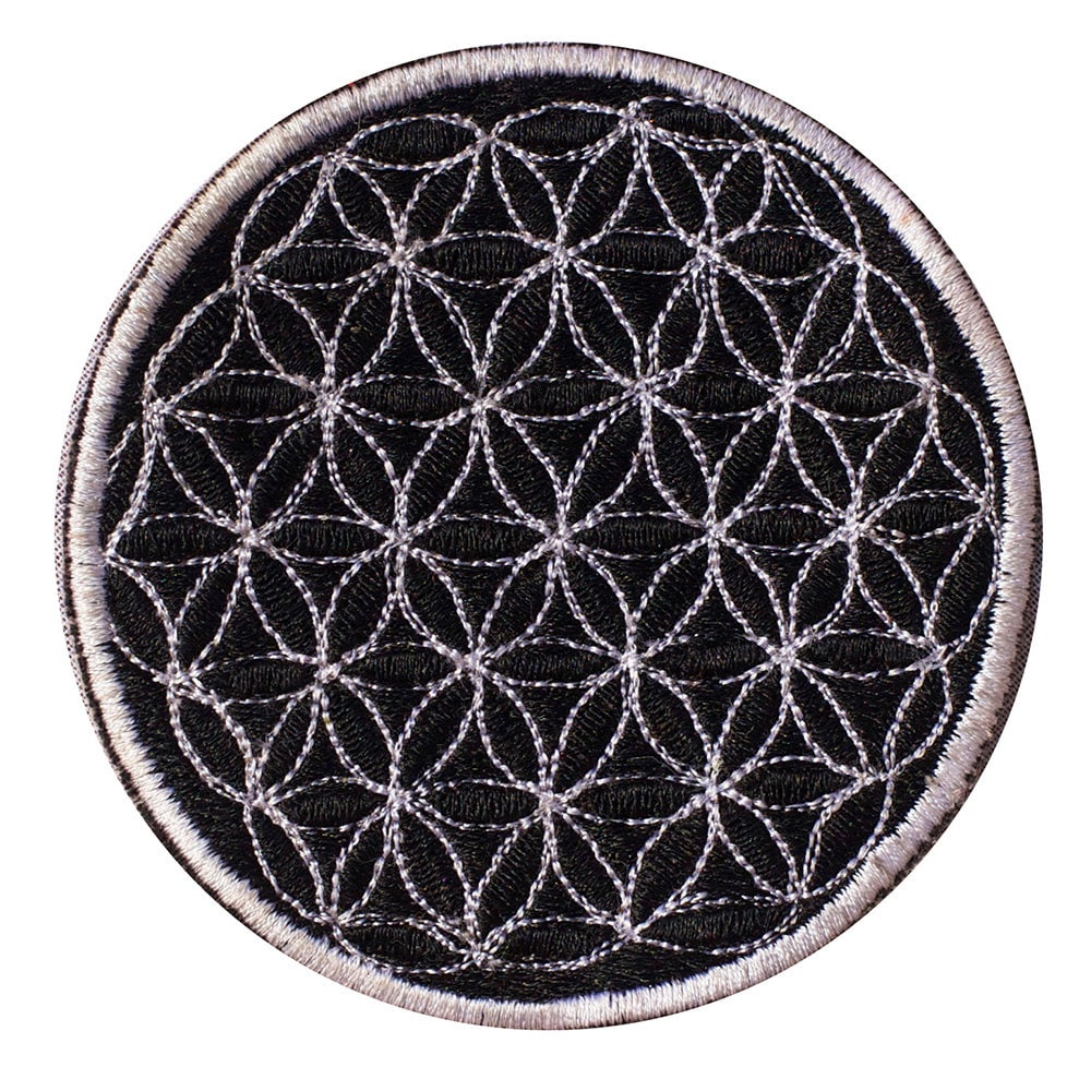golden flower of life patch small size with variations