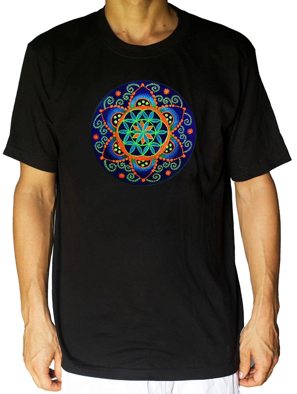 fractal Seed of Life shirt crop circle - sacred geometry flower of life drunvalo melchizedek handmade - choose any colour and size