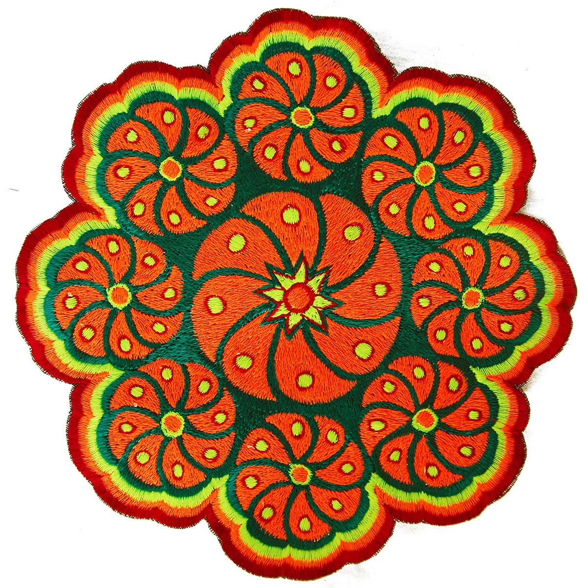 mescaline cactus mandala - Design your jacket in any colours -handmade in your size blacklight active 1 zip lock inside pocket
