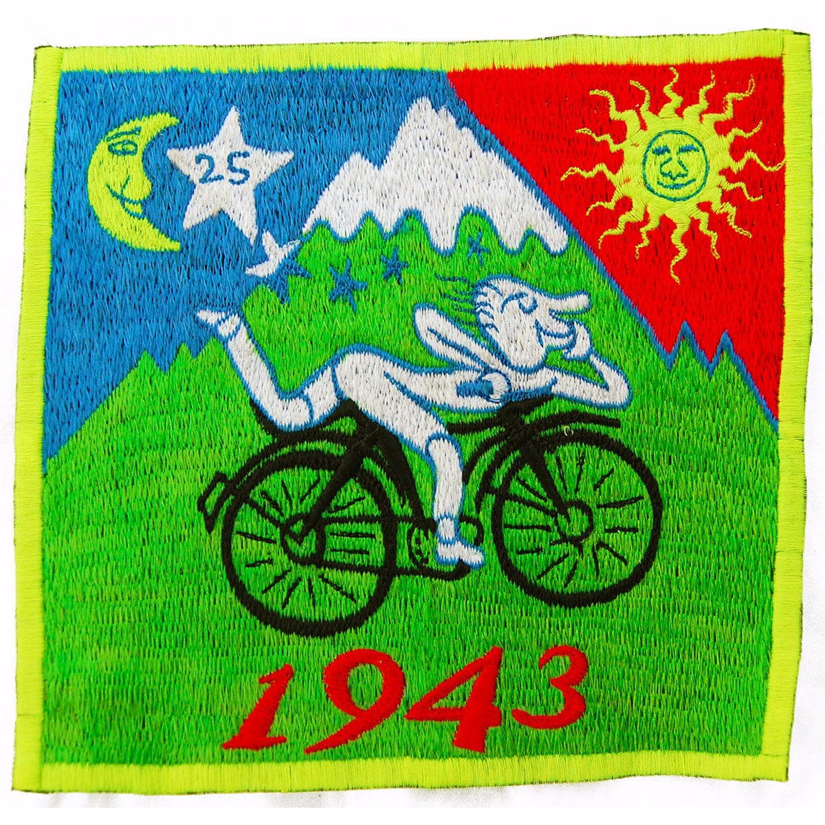 hofmann original bicycle day women top shirt psychedelic handmade no print goa t-shirt blacklight active