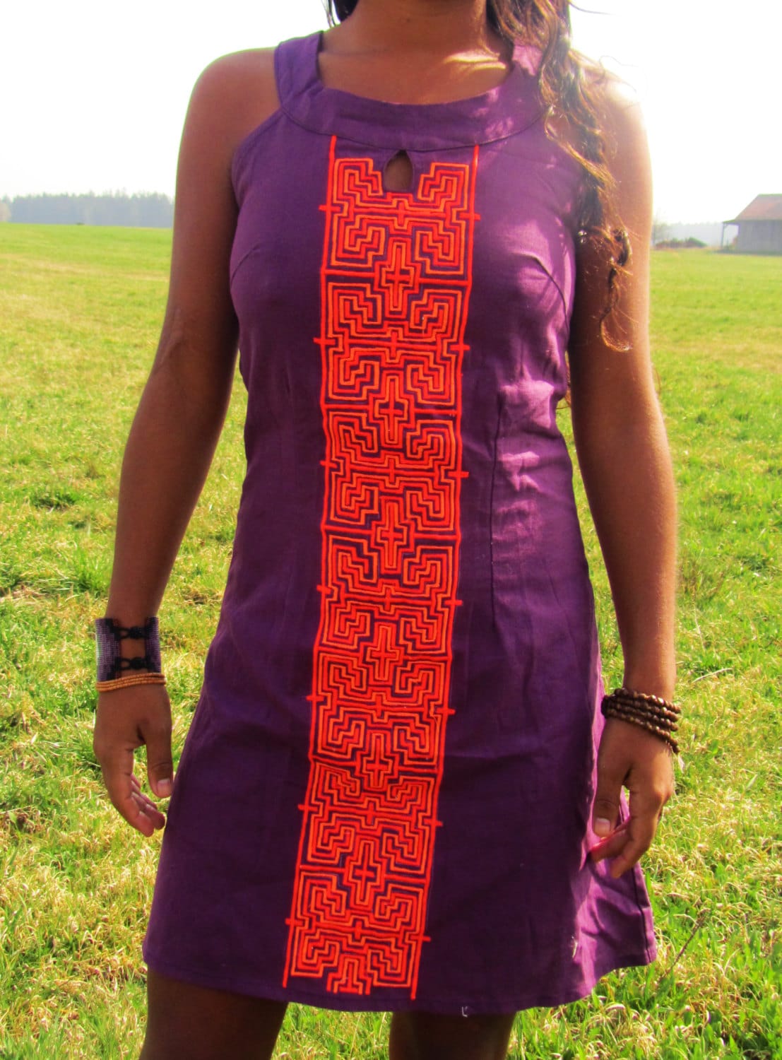 ayahuasca dress shipibo dmt vision pattern psychedelic handmade no print goa blacklight active amazonas