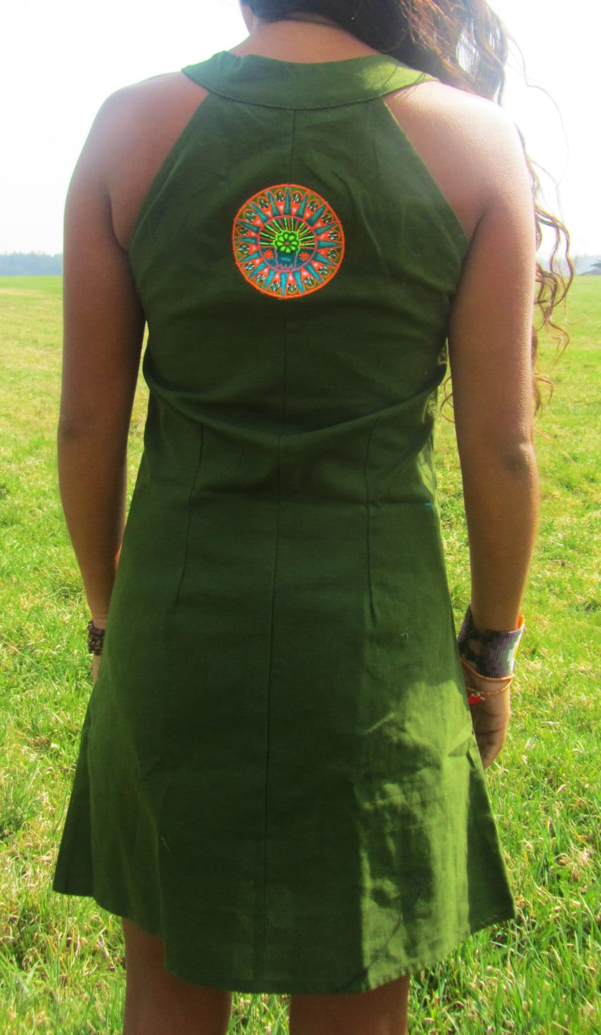 Ayahuasca Dress Shipibo Conibo apparel DMT vision pattern psychedelic handmade no print goa blacklight active yage ceremony clothing