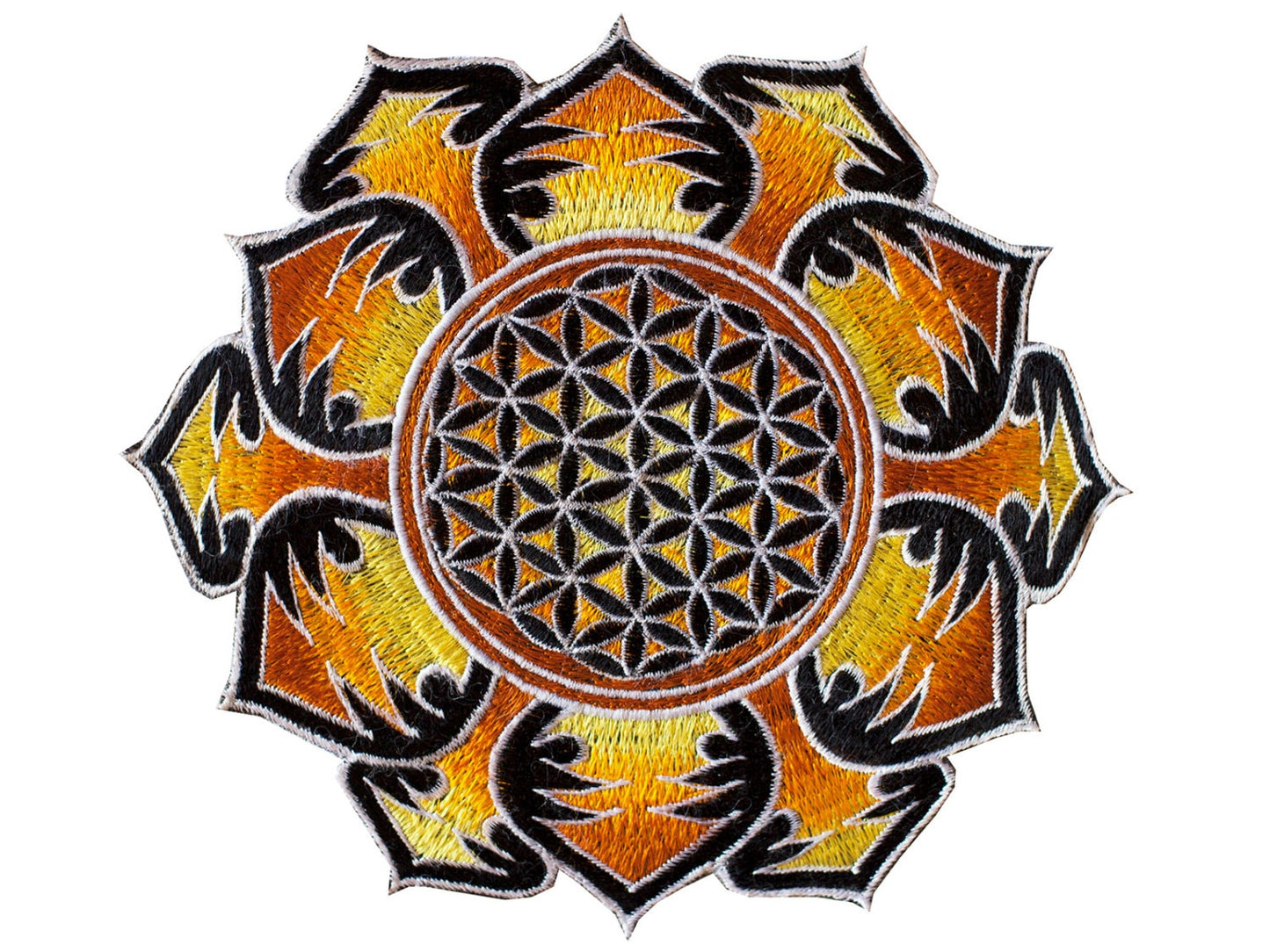 Golden Flower of Life mandala holy geometry patch sacred art healing yantra Drunvalo Melchizedek