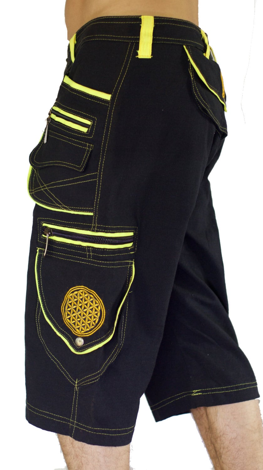 Goa Pant clamdiggers many pockets made after order fully customizable with flower of life embroidery